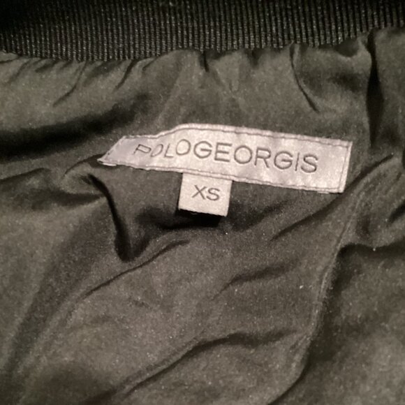POLOGEORGIS Varsity Style 100% Genuine Shearling Fur Jacket - Picture 2 of 6